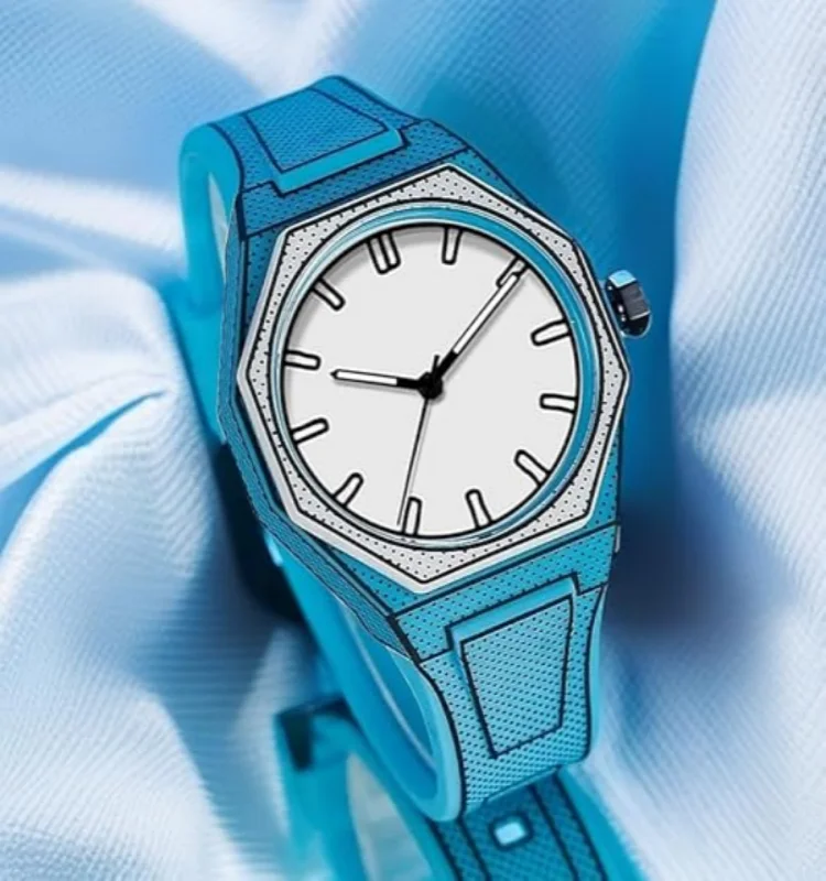 Men's anime-inspired fashion sketch watch, minimalist creative design, stylish and durable men's sports watch