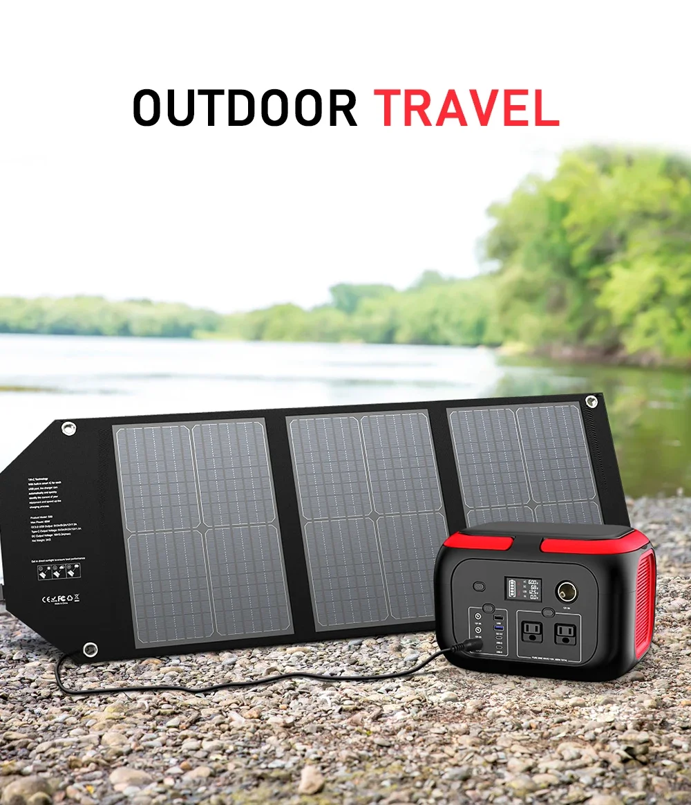 600W New Outdoor Charging Solar Generator 135200mAh Portable Power Station For Mobile Phone Laptop Camping
