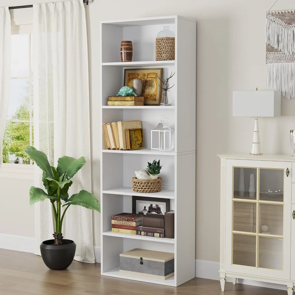 

Bookcase and Bookshelf, Floor Standing 6-Story High Bookshelf, Display Storage Rack, Home Decorative Furniture