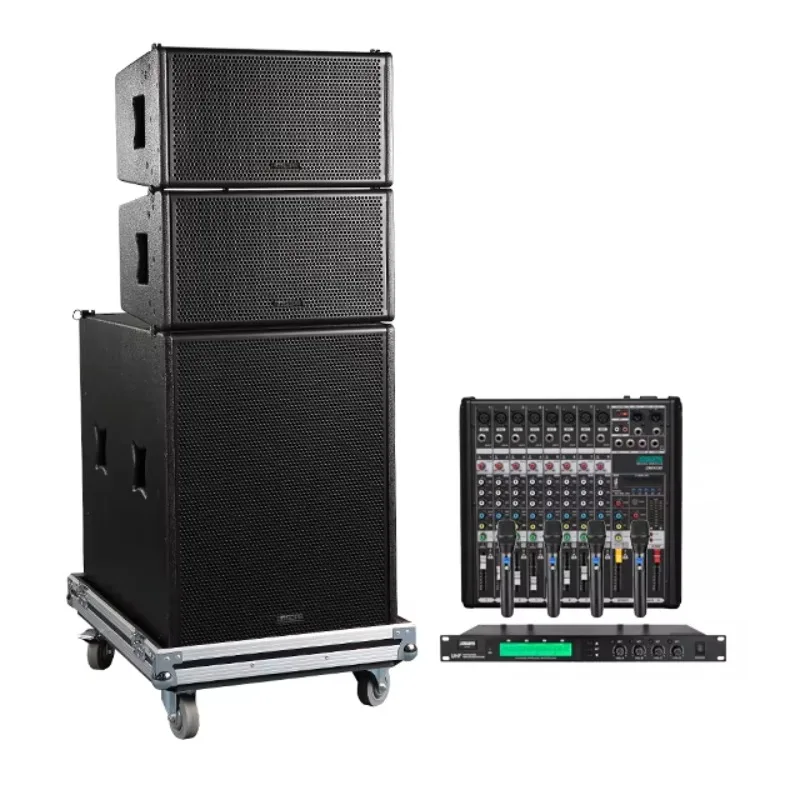Pro Audio Line Array Speaker System Professional Sound Equipment for Stage Church Live Performance Event