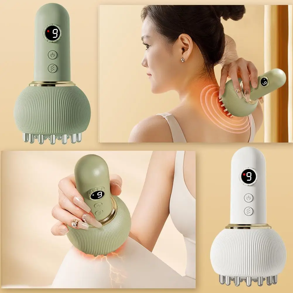 أداة كشط كهربائية مدلك التصريف اللمفاوي للساقين والذراعين والبطن جهاز الحجامة القابل لإعادة الشحن لتحسين R7M8 #2