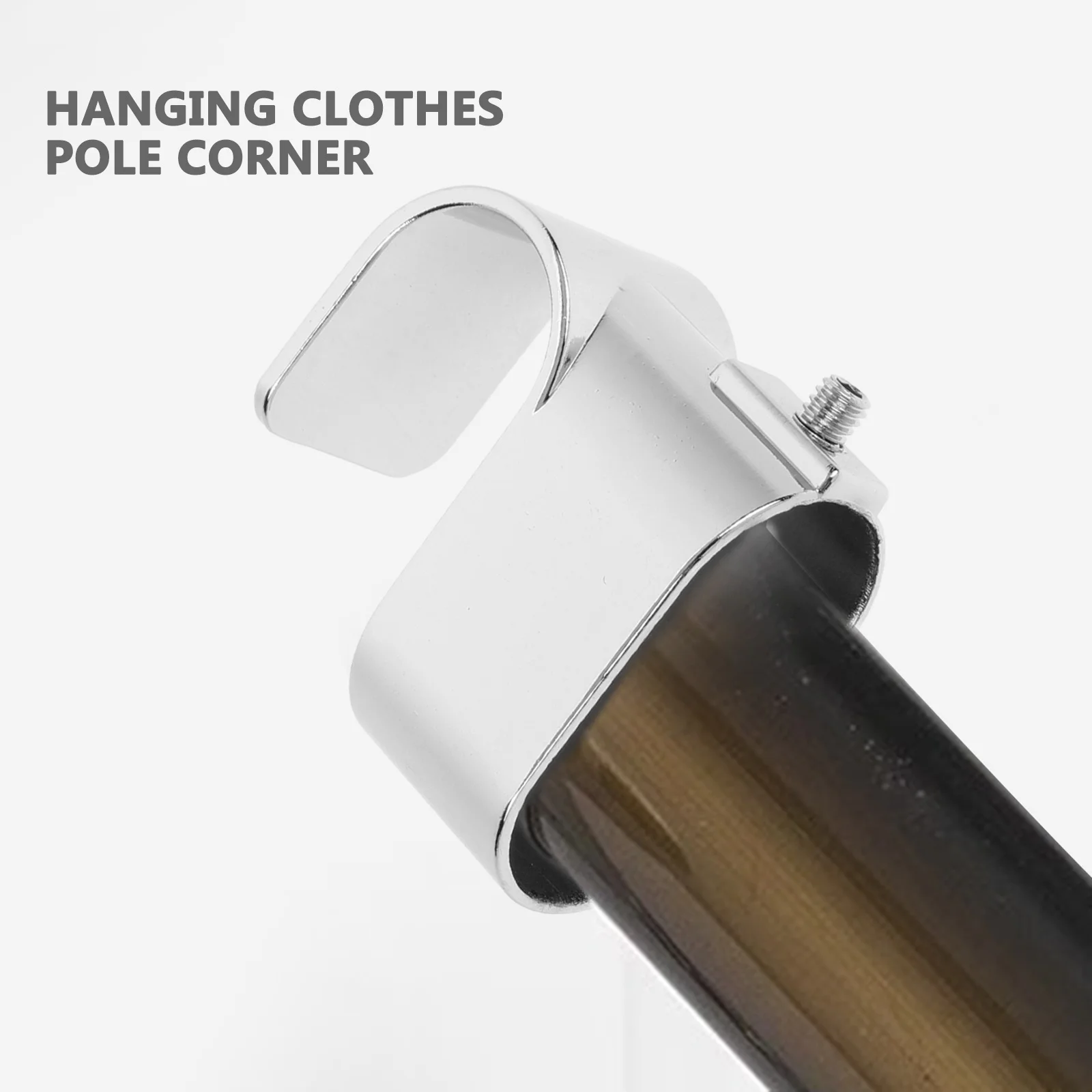 

2pcs Closet Pole Socket Zinc Alloy Rod Brackets For Wardrobe Bathroom Laundry Room Home Closet Rod End Support Holder