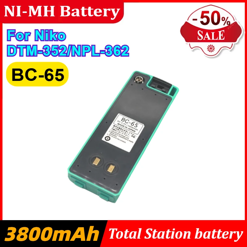 

BC-65 Battery 7.2 3800mAh for Niko DTM-352/NPL-362 Total Station NI-MH Battery