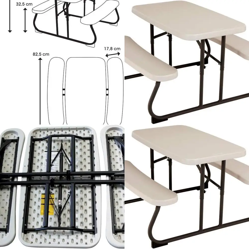 طاولة نزهة للأطفال بلون اللوز، مقاس 1