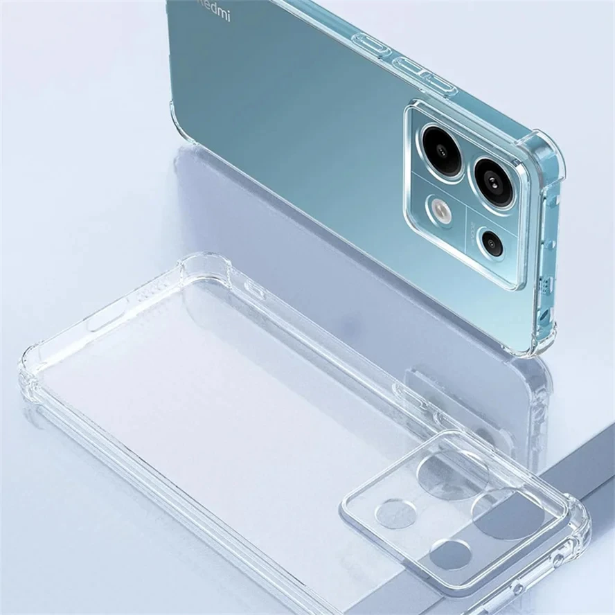 For Xiaomi Poco X6 Pro 5G transparent Case airbag anti drop shell mi PocoX6 X6Pro Redmi K70e Silicone protect Phone Case Cover