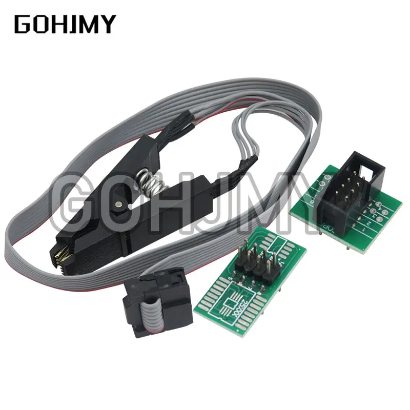 Ch341a 24 25 séries eeprom flash bios módulo programador usb + clipe de teste soic8 sop8 para eeprom 93cxx/25cxx/24cxx