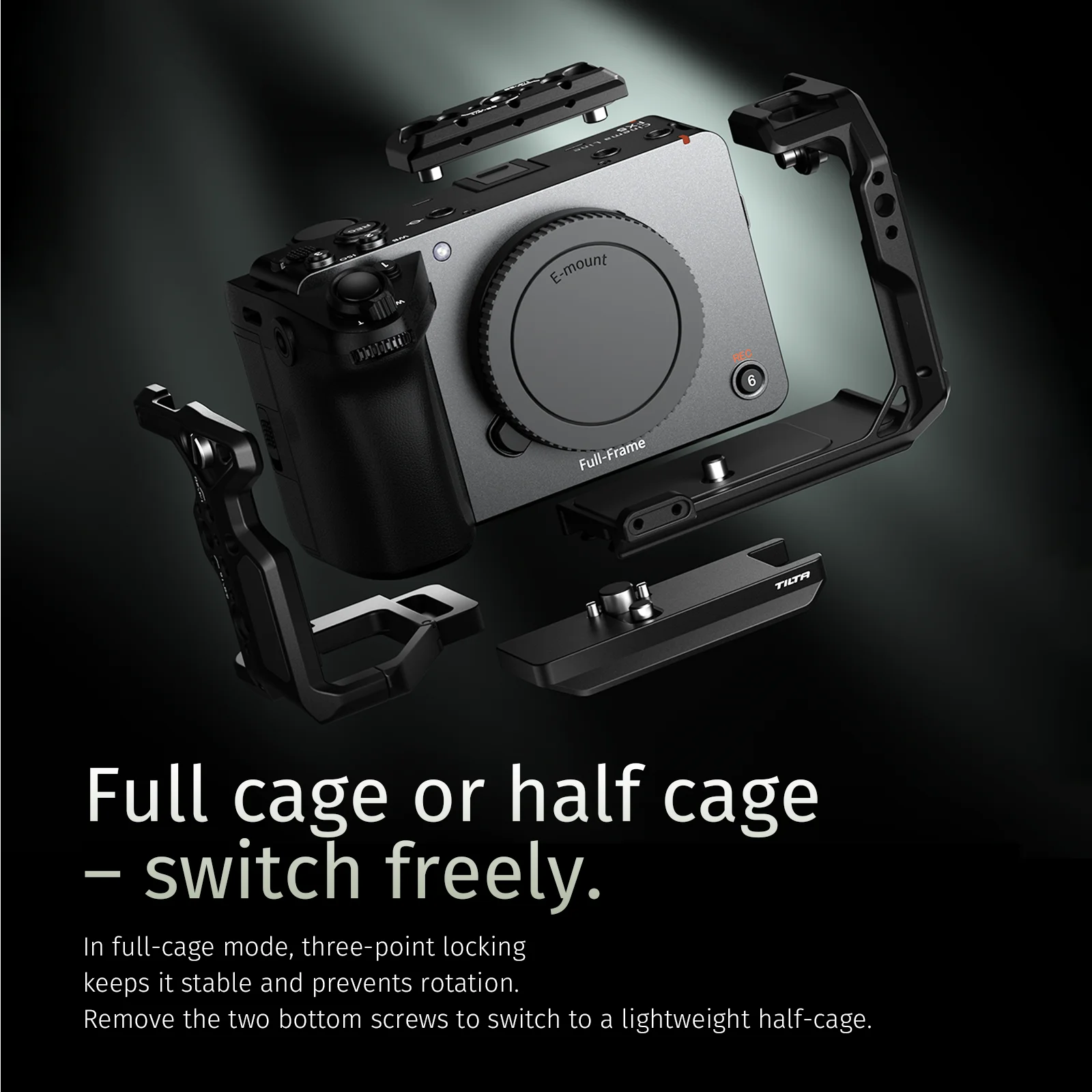 IN STOCK TILTA For Sony FX5 Full Camera Cage For Sony FX5 Cage Pro Kit with ARCA Quick Release Plate HDMI Cable Clamp TA-T108