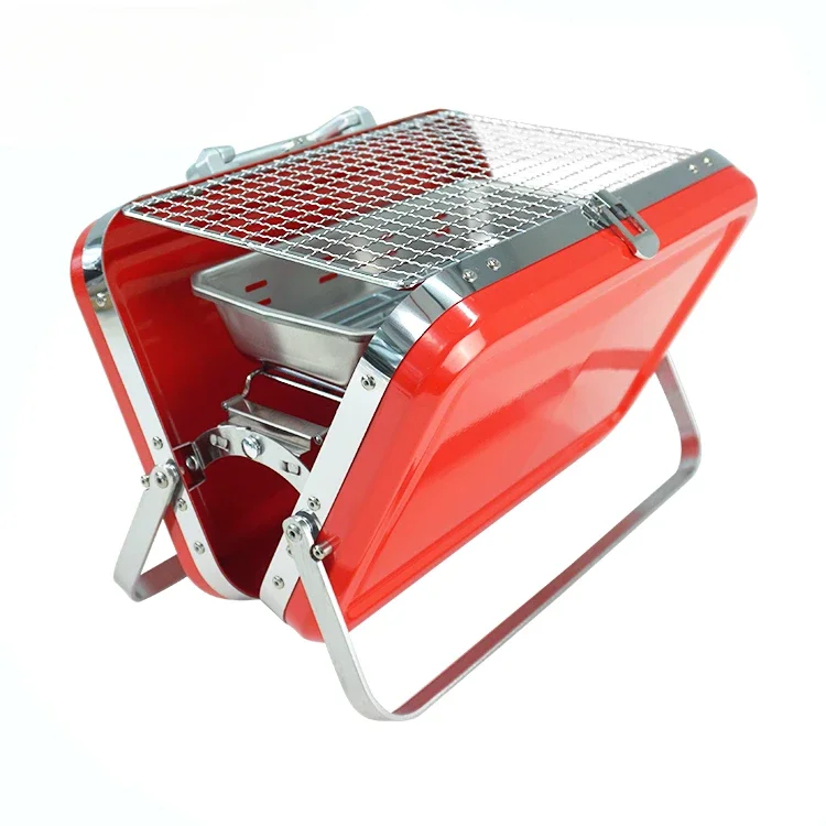 Outdoor Camping Bbq Grill Stainless Steel Portable Collapsible Charcoal Barbecue Grill