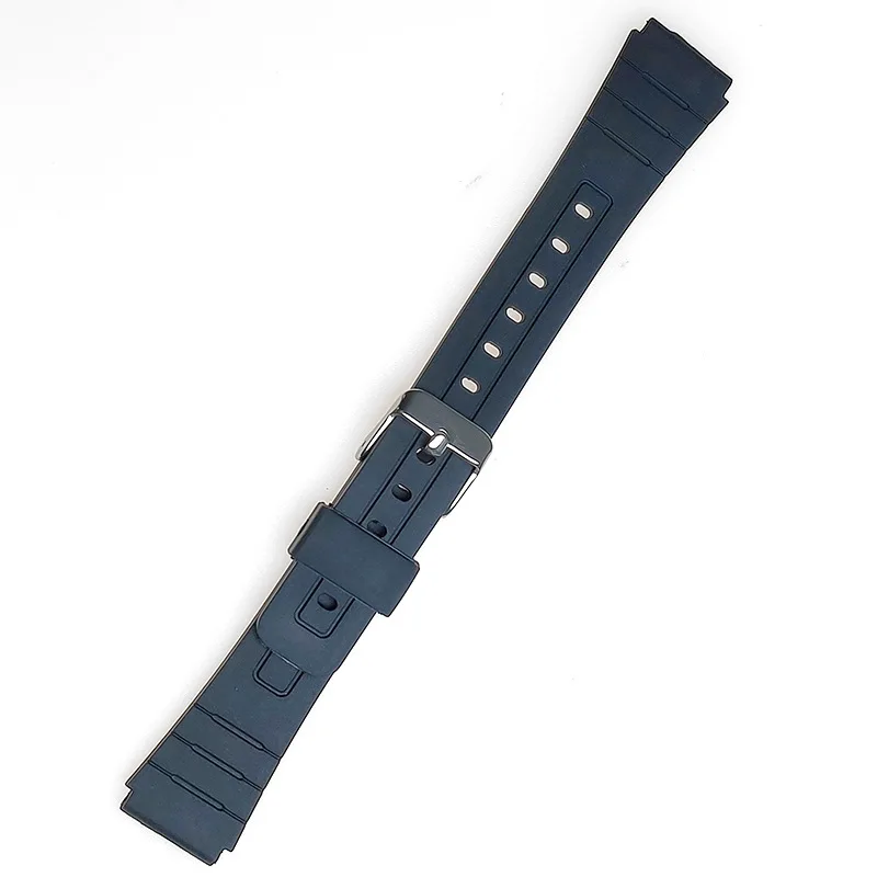 ل كاسيو F-84/F91W/F-94/F-105/A158/A158/A168 الراتنج حزام ساعة اليد شريط مطاطي 18 مللي متر العالمي احيط العروة سوار استبدال #3
