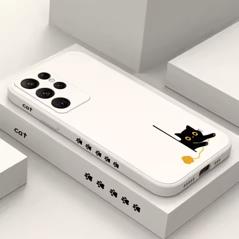 Panicked Cats Phone Case For Samsung Galaxy S25 FE S23 S22 S21 S20 Ultra Plus FE S10 Note 20 ultra 10 9 Plus Cover