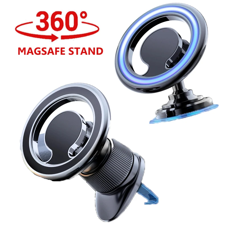 

Магнитный автомобильный держатель для телефона, подставка, магнитное автомобильное крепление, поддержка GPS, мобильный кронштейн в автомобиле для Apple Magsafe, для iPhone, Samsung, Xiaomi