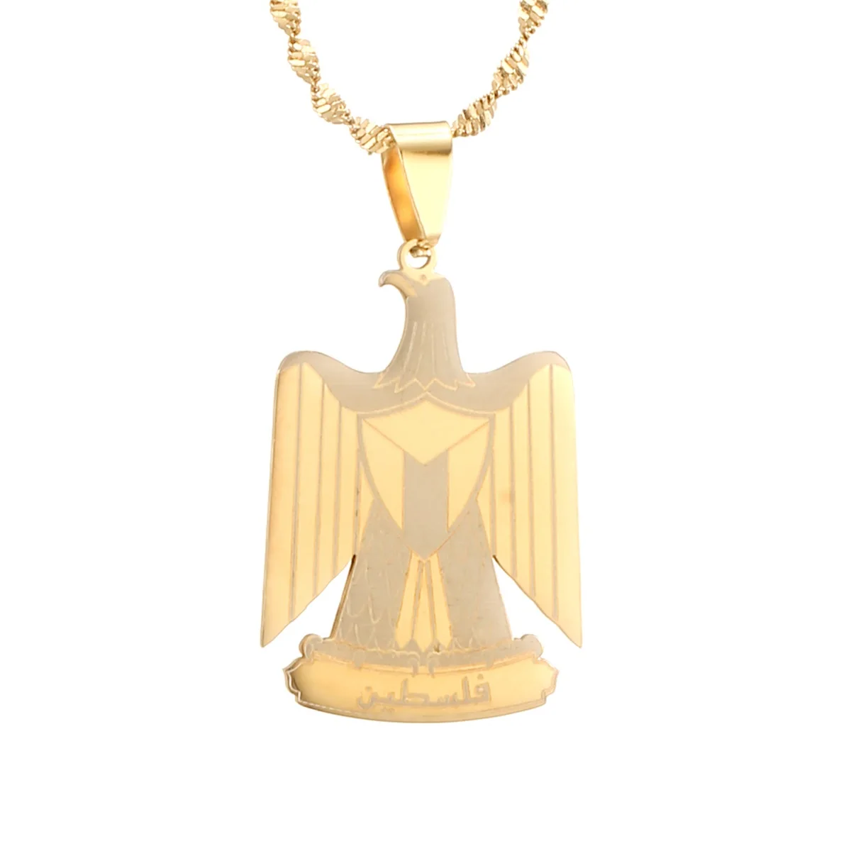 Palestine Pendant Necklace For Men Women Arabic African Stainless Steel Necklaces Amulet view 4