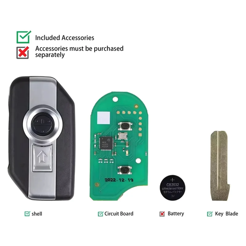 XSBM90GL XM38 Motorcycle Smart Flip Remote Key With 8A Chip&Shell For BMW-ABQA