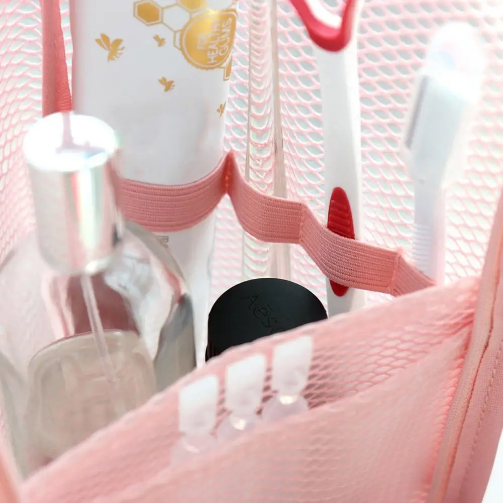 NEUE Stehende Netz-Kulturtasche für Damen – Tragbarer Kosmetik-Organizer, wasserdichte Reise-Zahnbürsten-Aufbewahrungstasche, Beauty-Beutel – Detail 12
