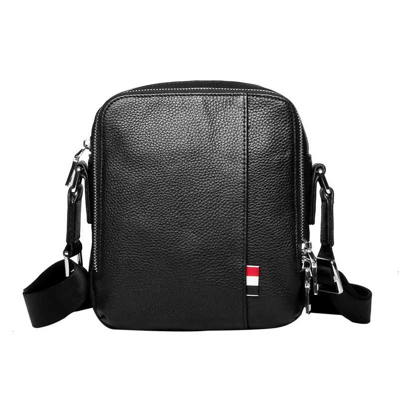 New Single Shoulder Fashion Mini High-end Men's Genuine Leather Top Layer Cowhide Phone Crossbody Luxury Man Leather Bag