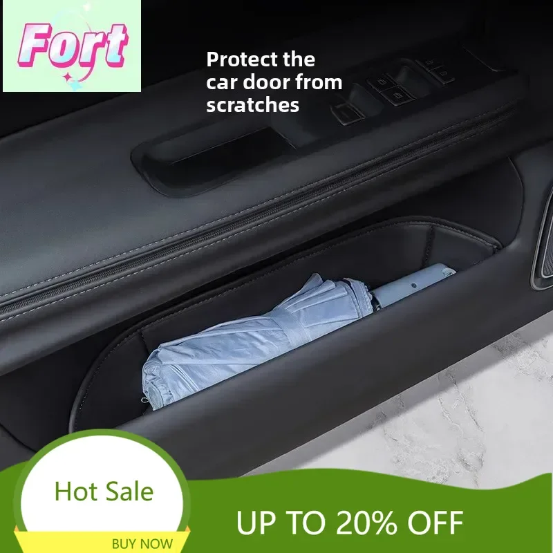 New Leather door slots for waterproof and stain-resistant tuning are available for Polestar 4