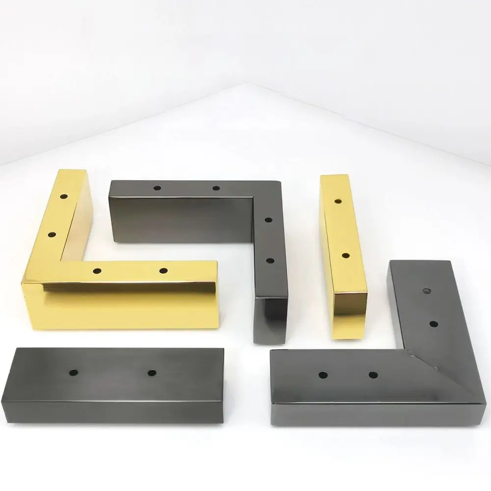 Replacement Stainless Steel Furniture Leg Load Bearing Enhance Stability Cabinet Feet Anti-slip L-Shape Chair Stand image 2