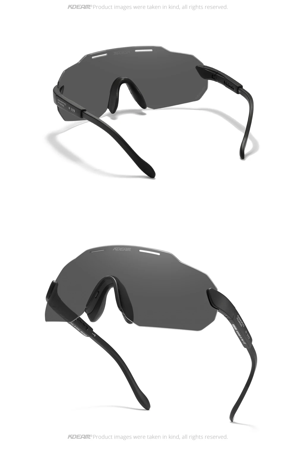 KDEAM Hohe-Ende Radfahren Gläser Ultra Licht TR90 Material Photochrome/Polarisierte Sonnenbrille Männer Einstellbare Tempel Länge – Detail 18