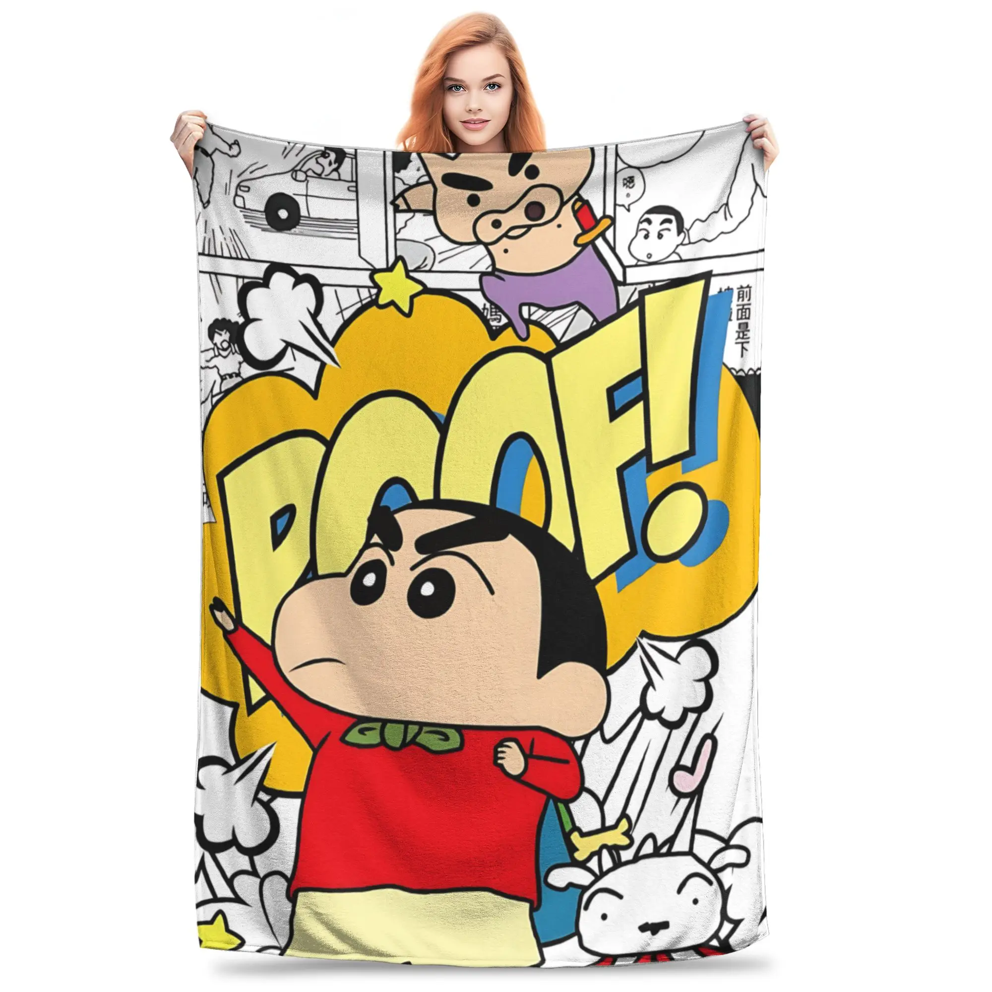 1PC Home Crayon Shin chan‌s  Blanket Throw Super Cosy Plush Living Room Sofa