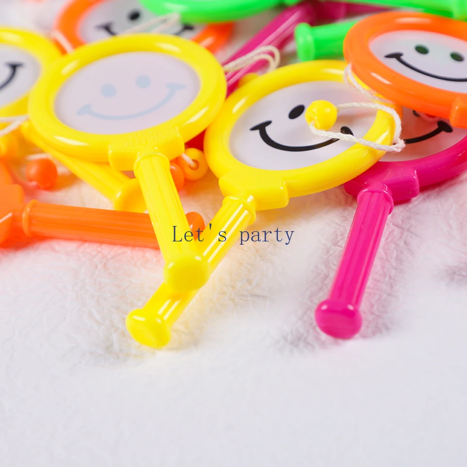 12 Mini Smiley Handtrommeln – Bunt, 10 Cm, Ideal Als Tütenfüller, Strumpffüller & Partygeschenk
