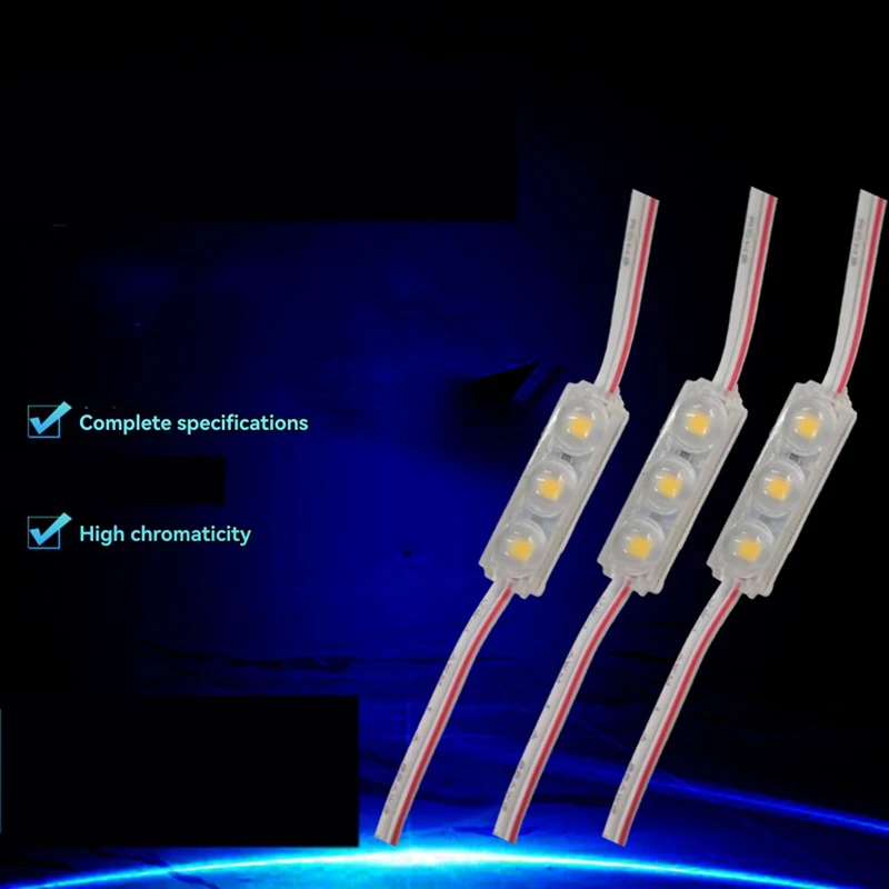 

B08B-20 шт. SMD светодиодный модуль освещения IP67 водонепроницаемый 3 светодиодные задние фонари DC12V 1,5 Вт зеркальный светодиодный модуль