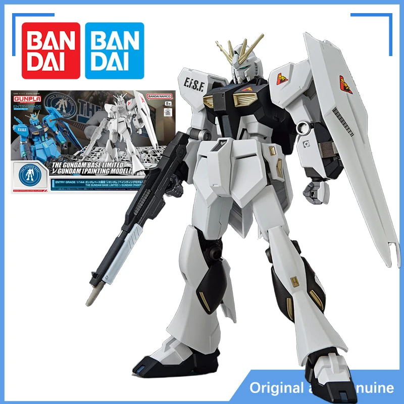 Spot goodsBandai The Gundam Base Limited Anime Figure EG 1/144 RX-93 ν Gundam Action Figure Toys for Boys Kids Gifts for Childre