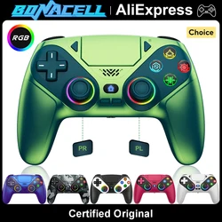 Controller For PS5/PlayStation 5 Pro/Slim/PC Wireless Gamepads RGB Hall Effect No Drift Game Joystick W/Dual Vibrate Marco/Turbo