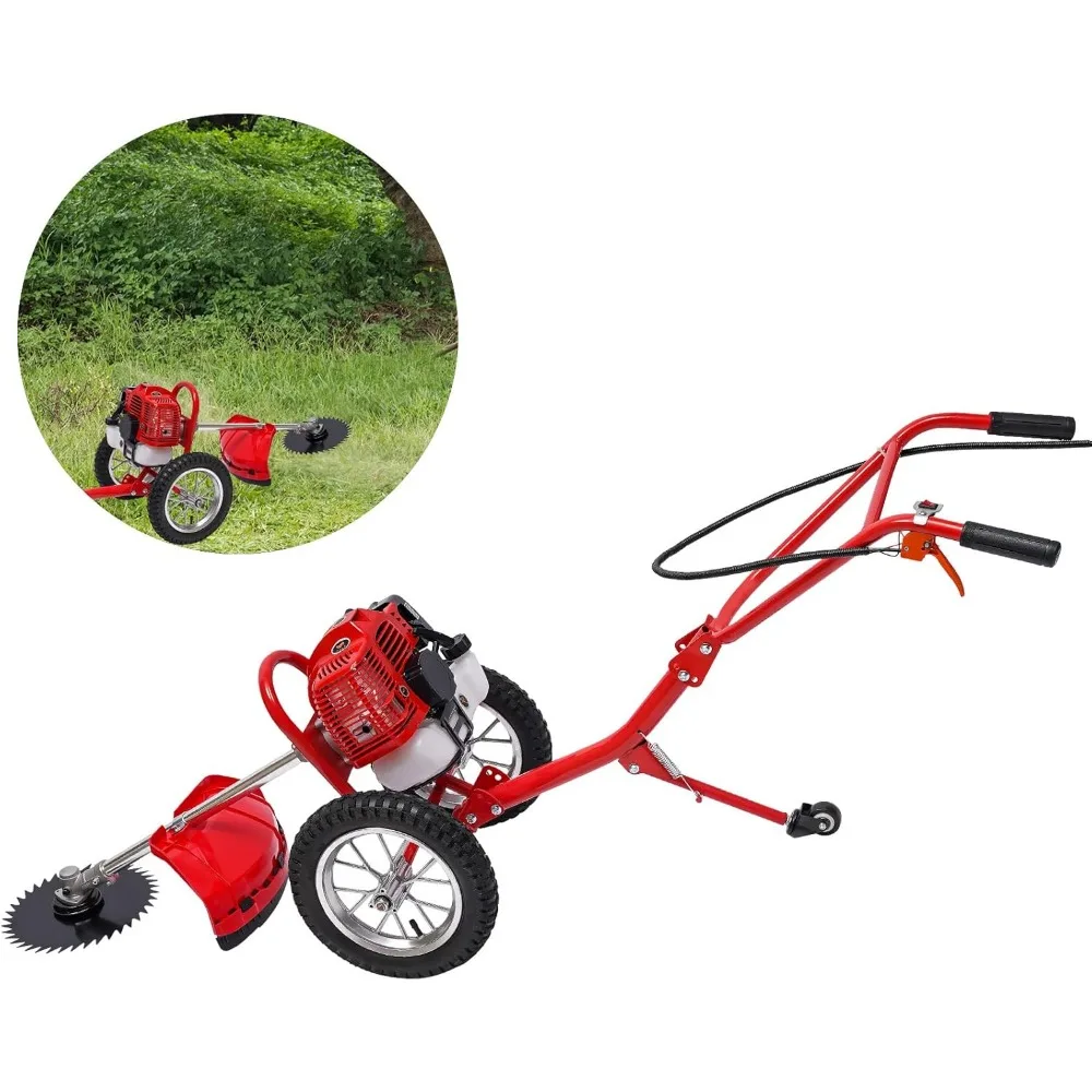 Mesin Pemotong Rumput dan Semak 2-Tak 49cc Berbahan Bakar Bensin dengan Kemampuan Menyapu