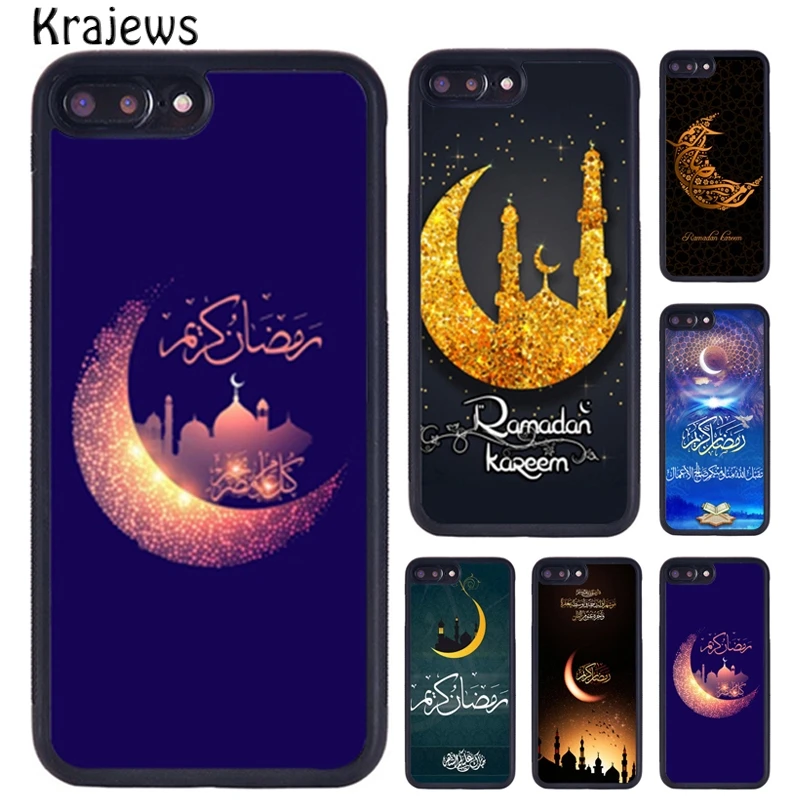 Krajews Islamic Ramadan Kareem Phone Case For iPhone 16 15 14 X XR XS 11 12 mini 13 Pro MAX Plus cover shell coque