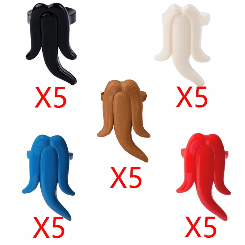 MOC Hat Beard Figure Accessories Building Blocks Wizard Hat Santa Claus Beard Scarf Mask Suit Tie Assembly Bricks Toys Gift T02 view 4
