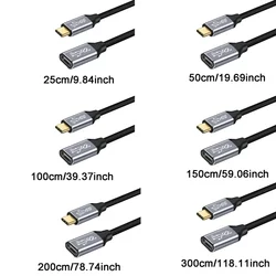 Typec Male to Female Data Cable Docking Elbow Extension Cable USB3.1Gen2 Fast Charge Switch Extension Cable