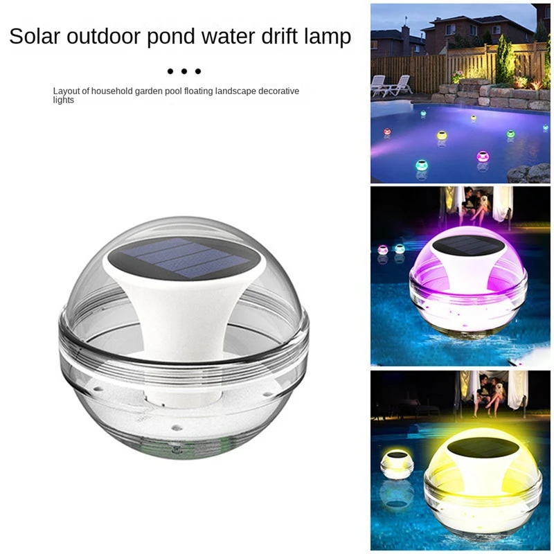 1 Piece LED Solar Floating Light Waterproof Swimming Pool Lamp For Fountain Pond