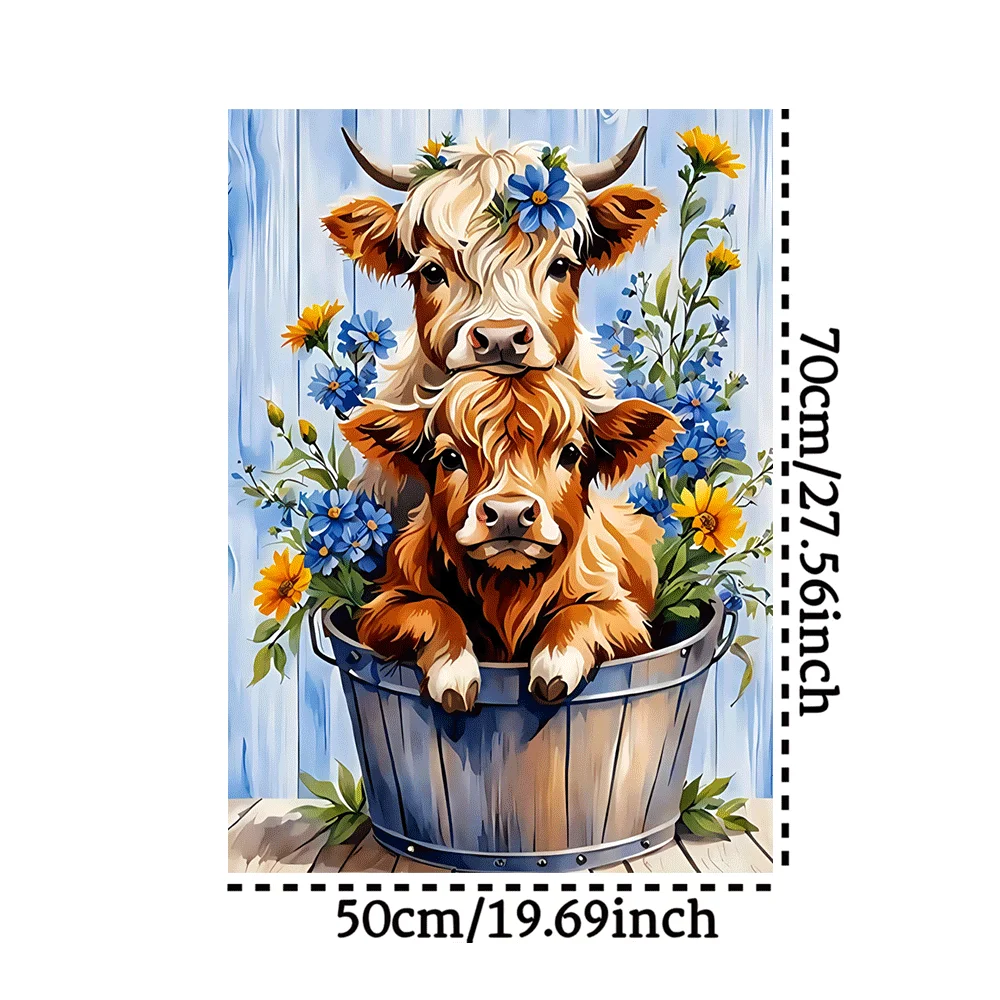 1000 ชิ้น จิ๊กซอว์วัวไฮแลนด์ - ของเล่นจิ๊กซอว์ขนาดใหญ่สำหรับผู้ใหญ่ เกมสร้างปฏิสัมพันธ์ในครอบครัว ของตกแต่งบ้าน DIY ฝึกสมอง เสริมสร้างการเรียนรู้