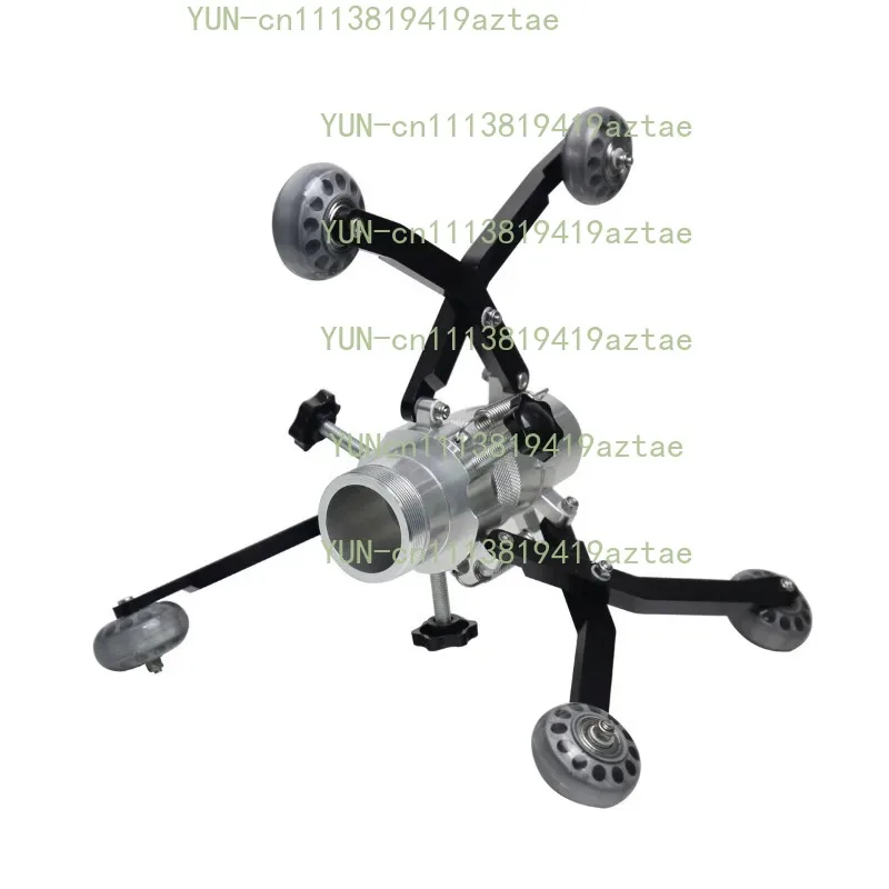 Adjustable 80‑450mm Metal Survey Support Fitting, Protective Skid Wheel Bracket For Pipe Inspection Application