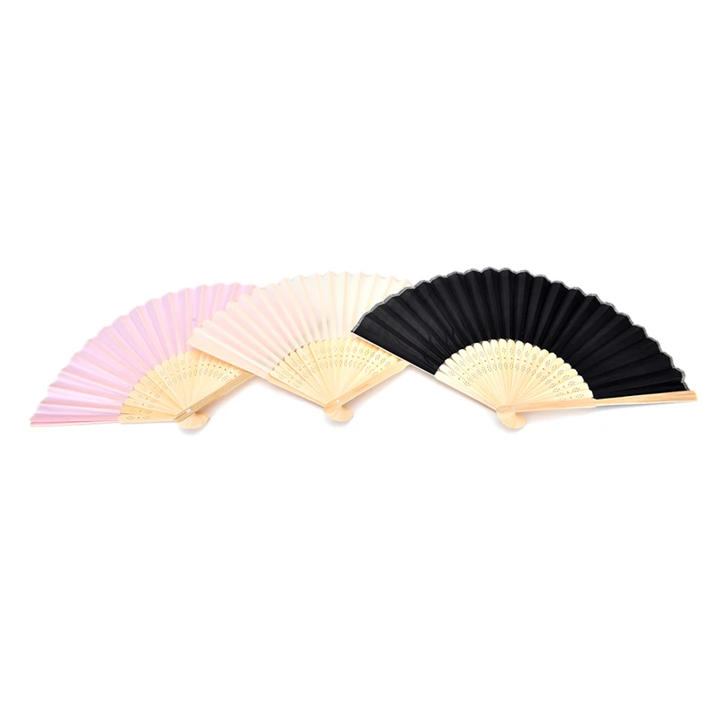 1pc Ivory Bridal Chinese Bamboo Silk Hand Fan Wedding Favors Guests Gifts Hot Sale view 6