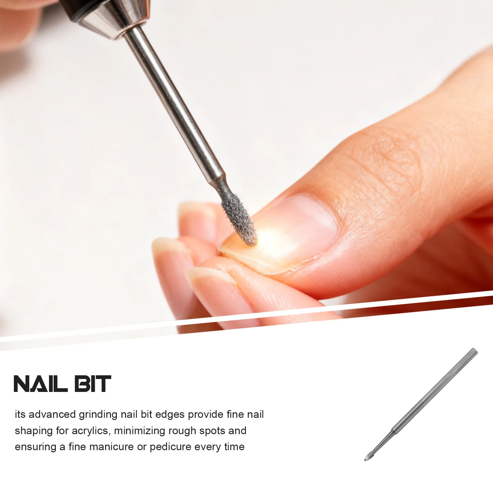 Taladro Eléctrico de Carburo para Uñas, Limpieza de Cutículas, Manicura para Principiantes, Eliminación de Piel Muerta