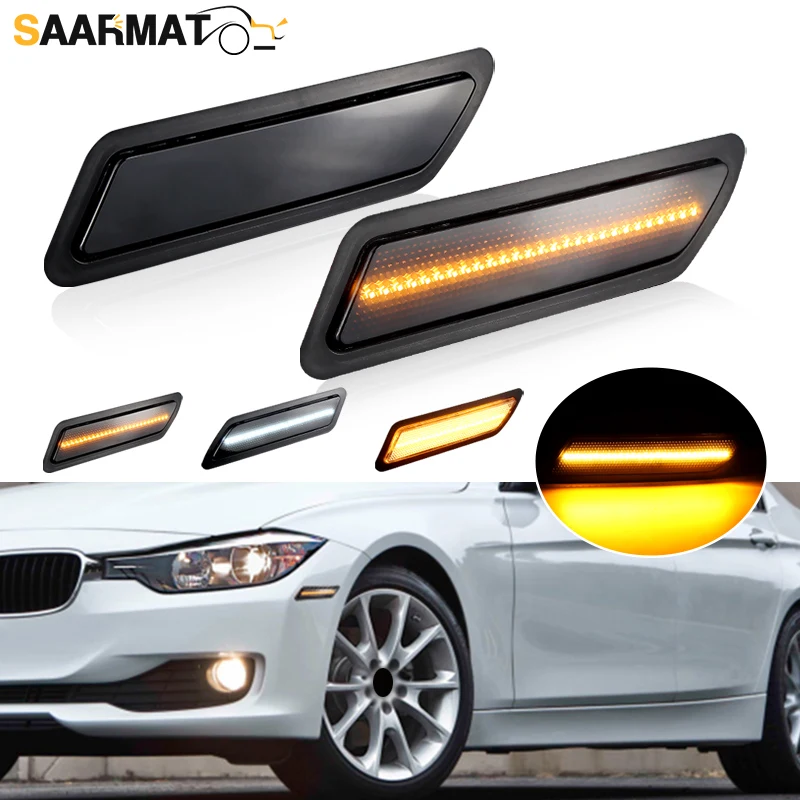 

2 шт. светодиодный указатель поворота переднего бампера, лампа на крыло, боковой габаритный фонарь для BMW 3 серии F30 F31 LCI 2012-2015