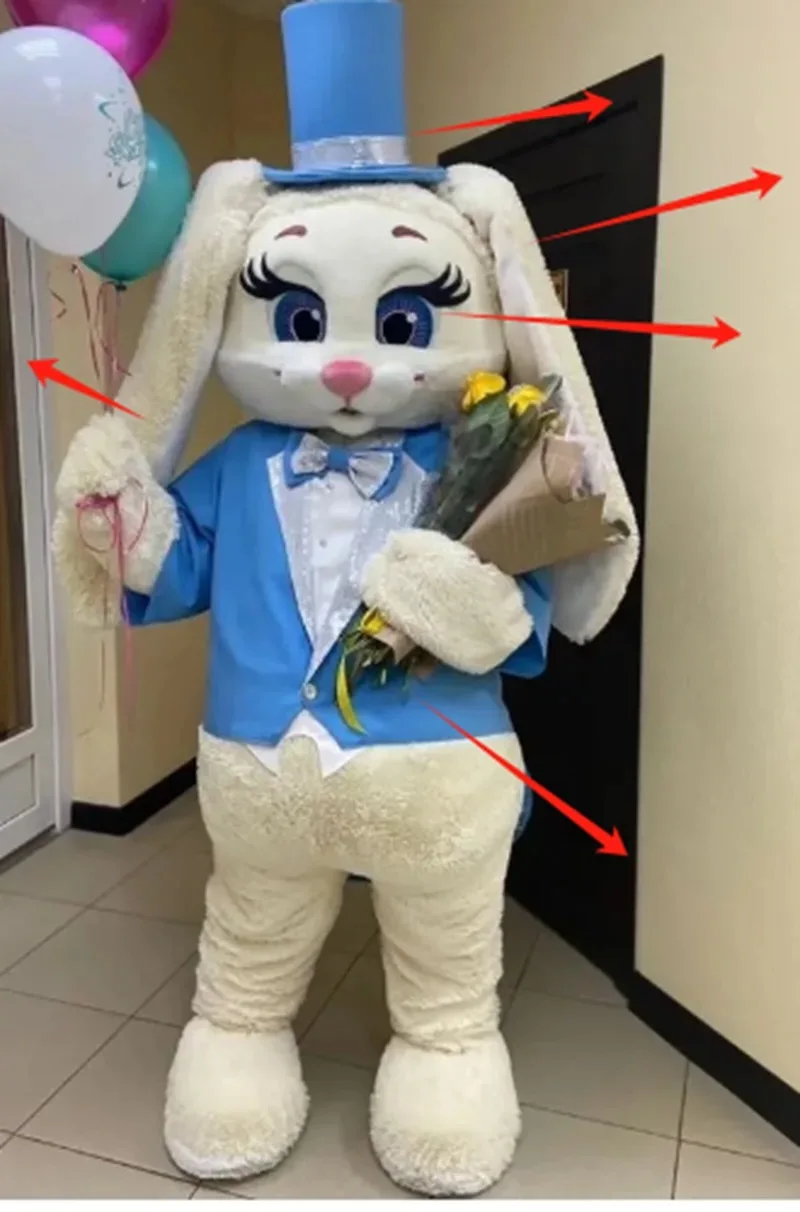 

New Adult Hot Sale Foam Rabbit Girl Fancy Cartoon Mascot Costume Plush Christmas Fancy Dress Halloween Mascot Costume