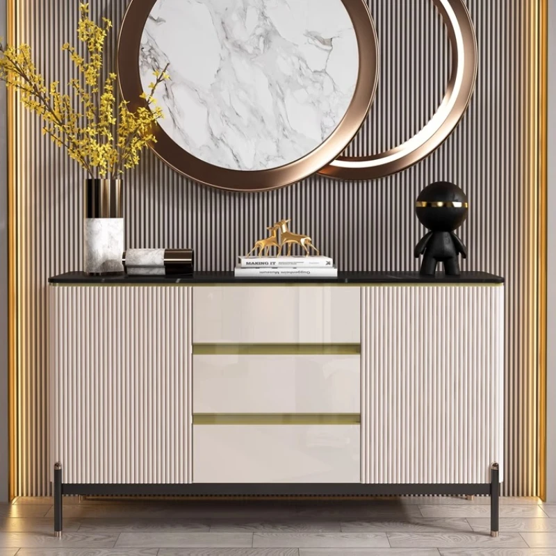

Light luxury rock slab door cabinet, modern simplicity, partition cabinet, locker