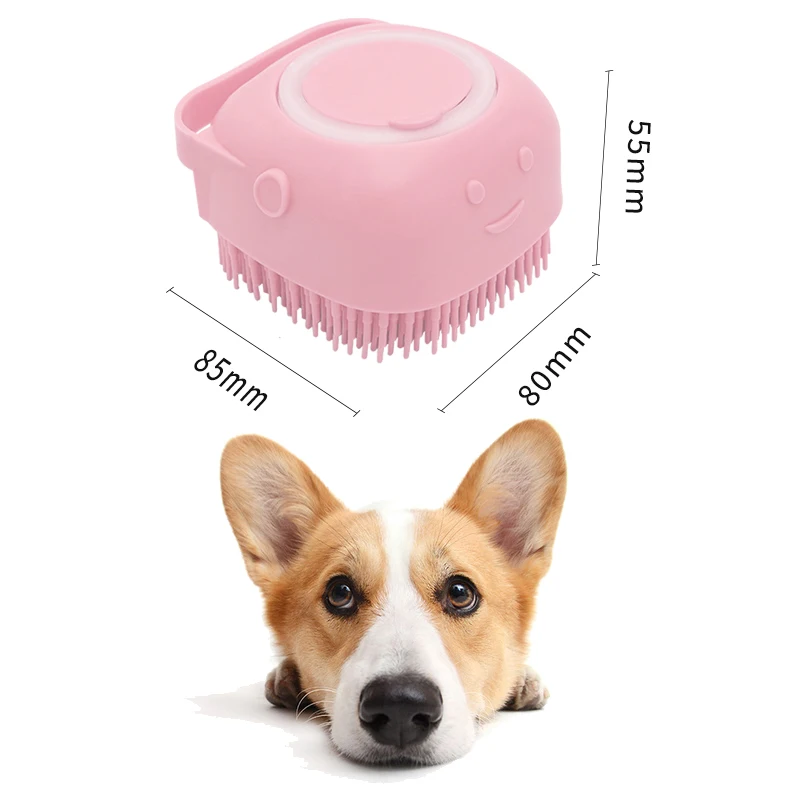 Shower Massage  Rubber Dog Brush for Short Long Haired Dogs Cats Soft Pet Bath Brush Removes Loose & Shed Fur Dog brushes Cats