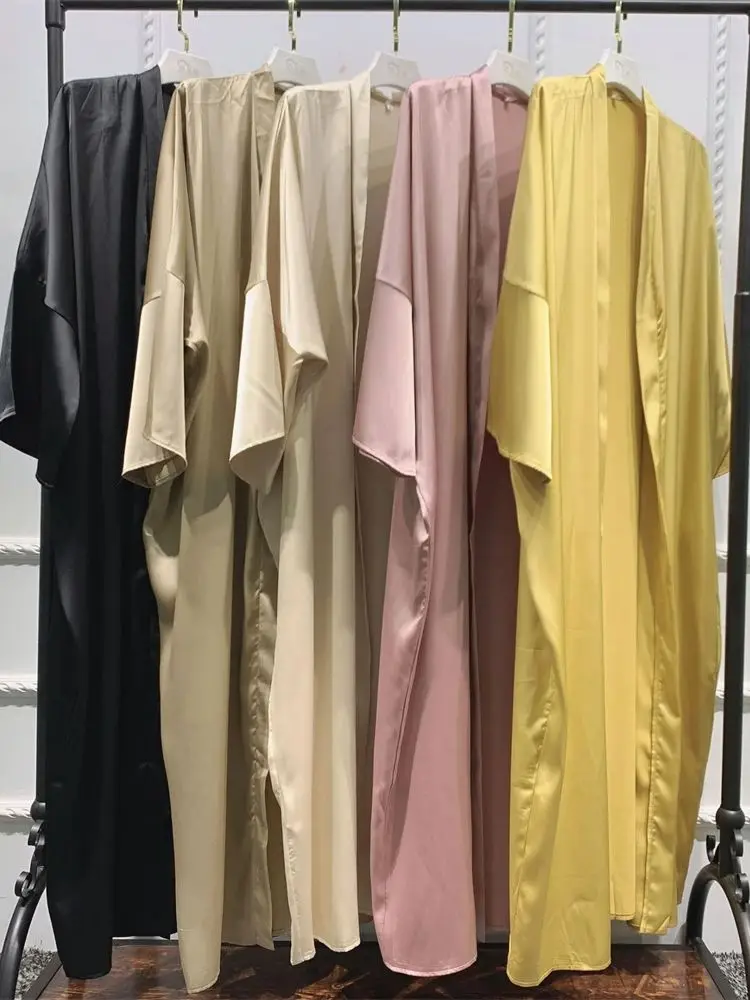 Imagem -03 - Roupas de Oração do Ramadã para Mulheres Muçulmanas Dubai Abaya Kimono Kebaya Turquia Islã Vestido Modesto Kaftans Manto Feminino