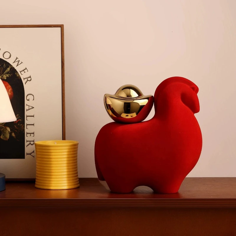 There are money ornaments soon, living room mascot ceramic decorations, natal year