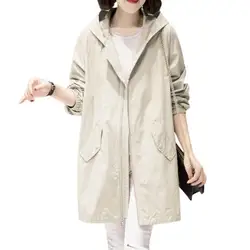 2023 Spring Autumn Women’s Jacket Long Coat Trench Korean Loose Fashion Windbreaker Female Jacket Casual Streetwear Outerwear