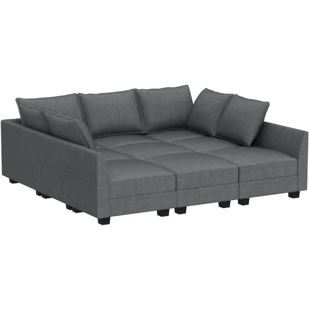 Sofá Modular para dormir con almacenamiento, Sillón Modular Reversible de gran tamaño