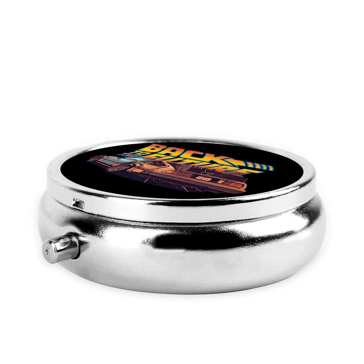 De volta para o futuro mini casos de comprimidos portáteis para bolsos ficção científica comédia filme medicina armazenamento caso caixa de comprimidos para viagens