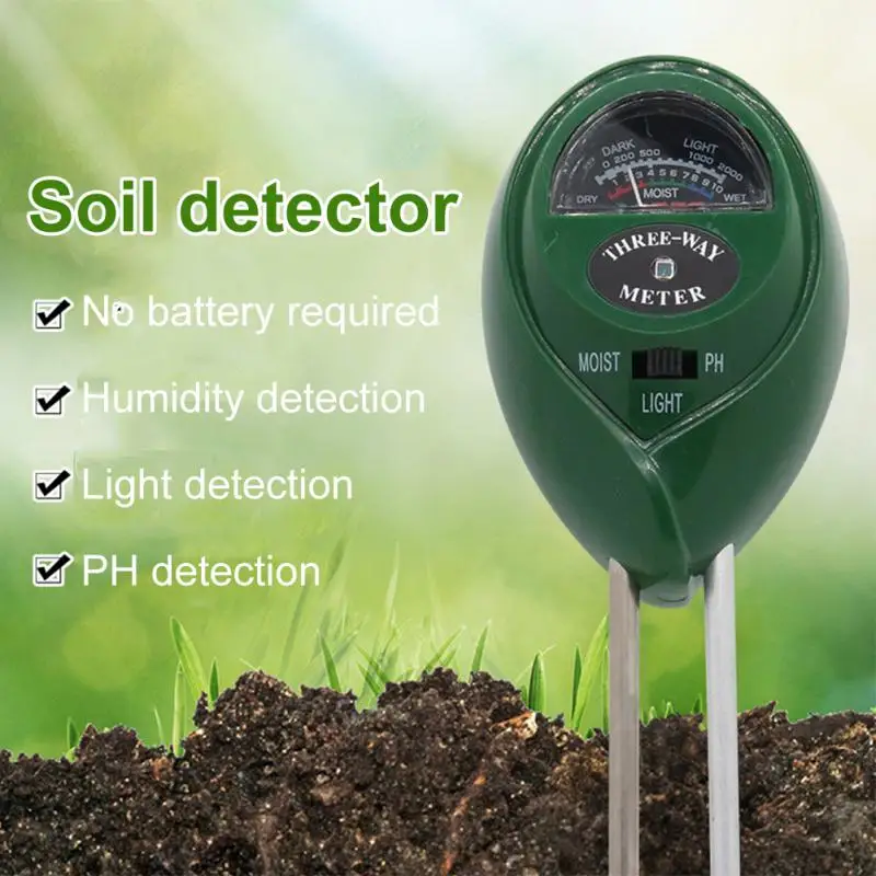 3 In 1soil Tester Soil Environmental Humidity And Light HP Value Measuring Instrument Quick Accurate Portable Testing Instrument