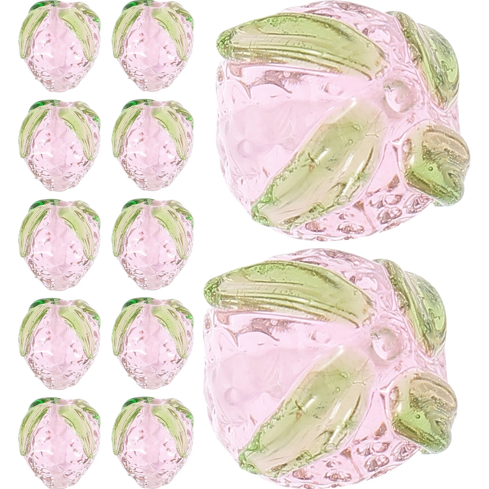 

16Pcs Strawberry Bracelet Charms Realistic Shape Smooth Surface DIY Jewelry Pendants Accessories for Necklace Making Keyrings