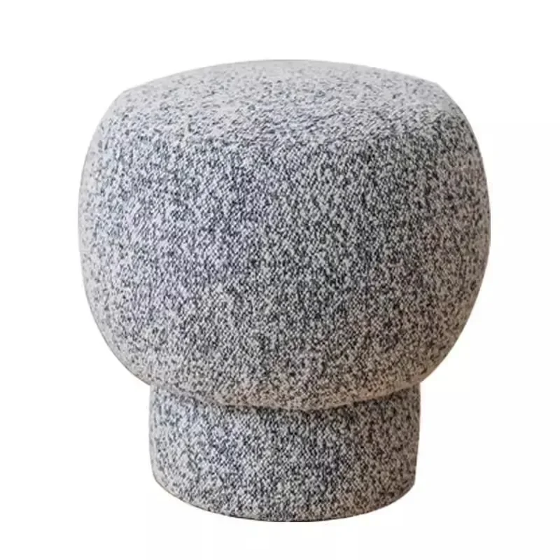 Nordic shoes simple living room sofa stool, mushroom home makeup Internet celebrity round stool, flannel