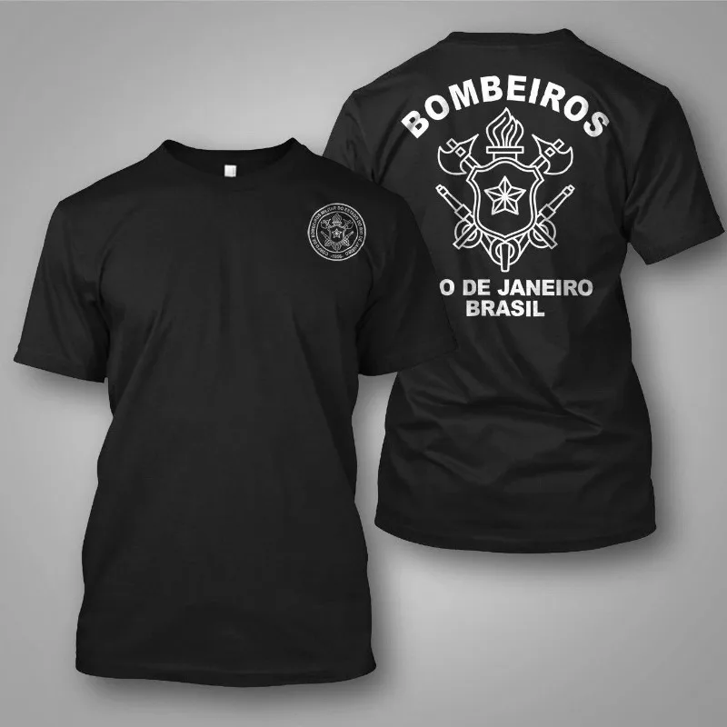 

Trend 25 Summer New Rio De Janeiro Fire Department Same Pattern Printed Cotton Outer Wear Short Sleeve T-Shirt Streetwear