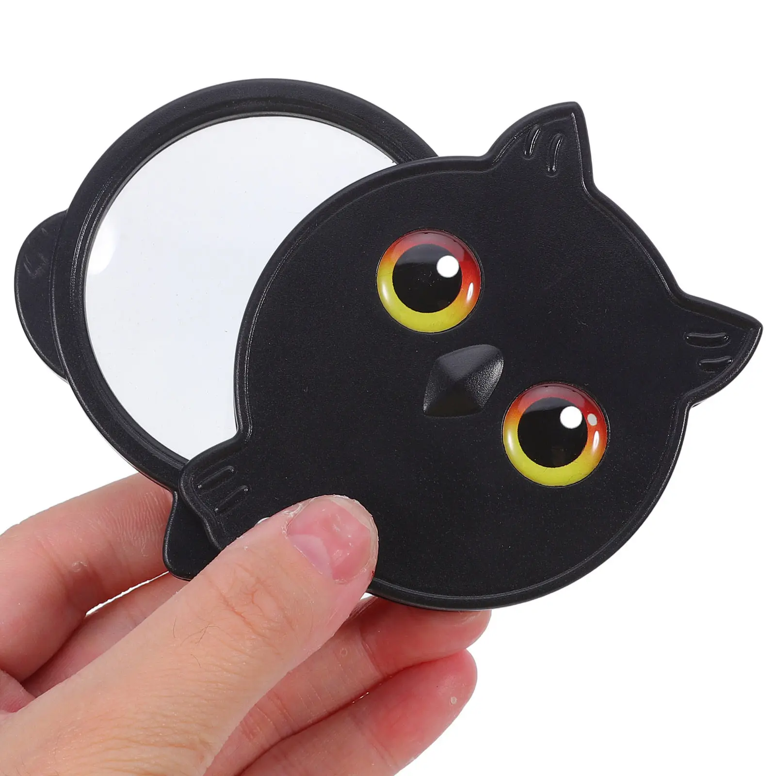 8X Owl Cartoon Pocket Magnifier Folding Portable Handheld Loupe Flip Cover Reading Aid for Maps Receipts Coin Inspection Compact